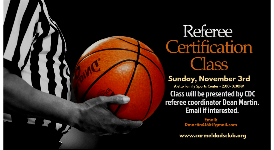 Basketball Referee Certification - Nov. 3rd