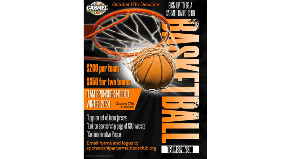 Winter Basketball Sponsors Needed by October 17th