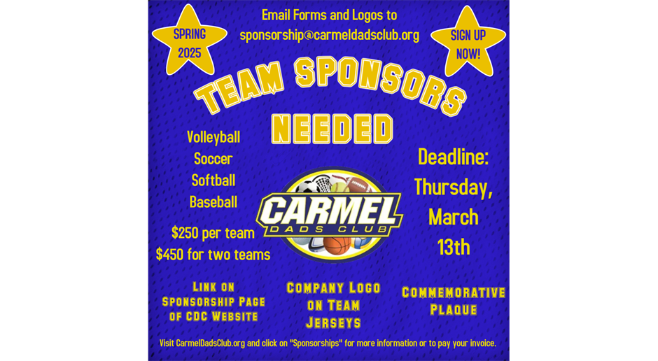 Sponsor a Spring Sports Team!